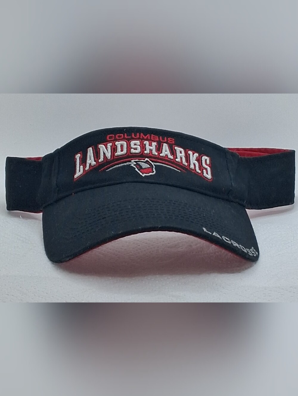 Columbus Landsharks lacrosse visor/NWOT